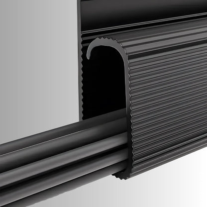 CableFix Kabelkanal schwarz Detail Nahaufnahme für Schreibtisch Kabelmanagement und Organisation